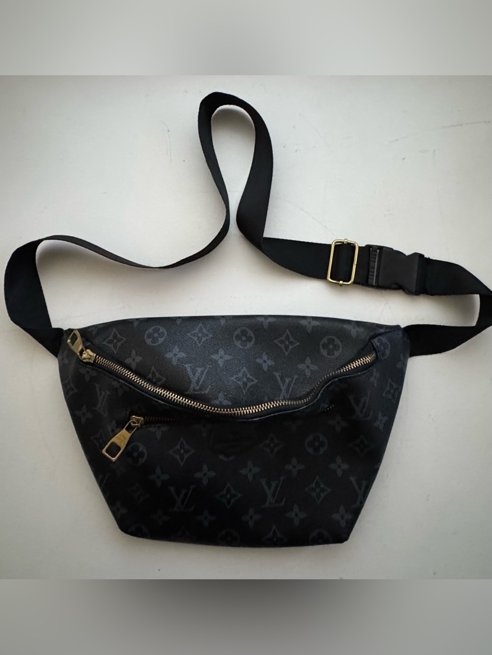Luxury Inspired Black Belt Bag